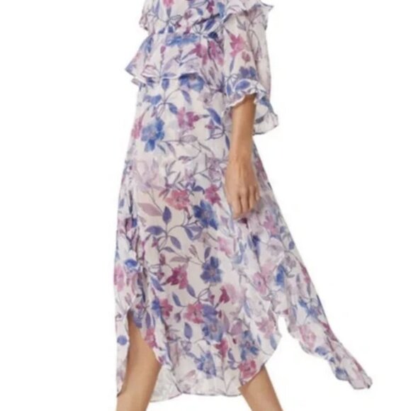 ✨ MISA Los Angeles Ruffle Floral Chiffon Dress - XS - Picture 3 of 16